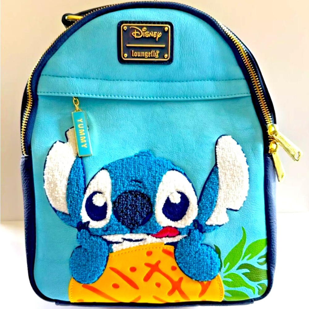 NEW collectible Loungefly Disney Lilo & Stitch Fuzzy Stitch Mini Backpack